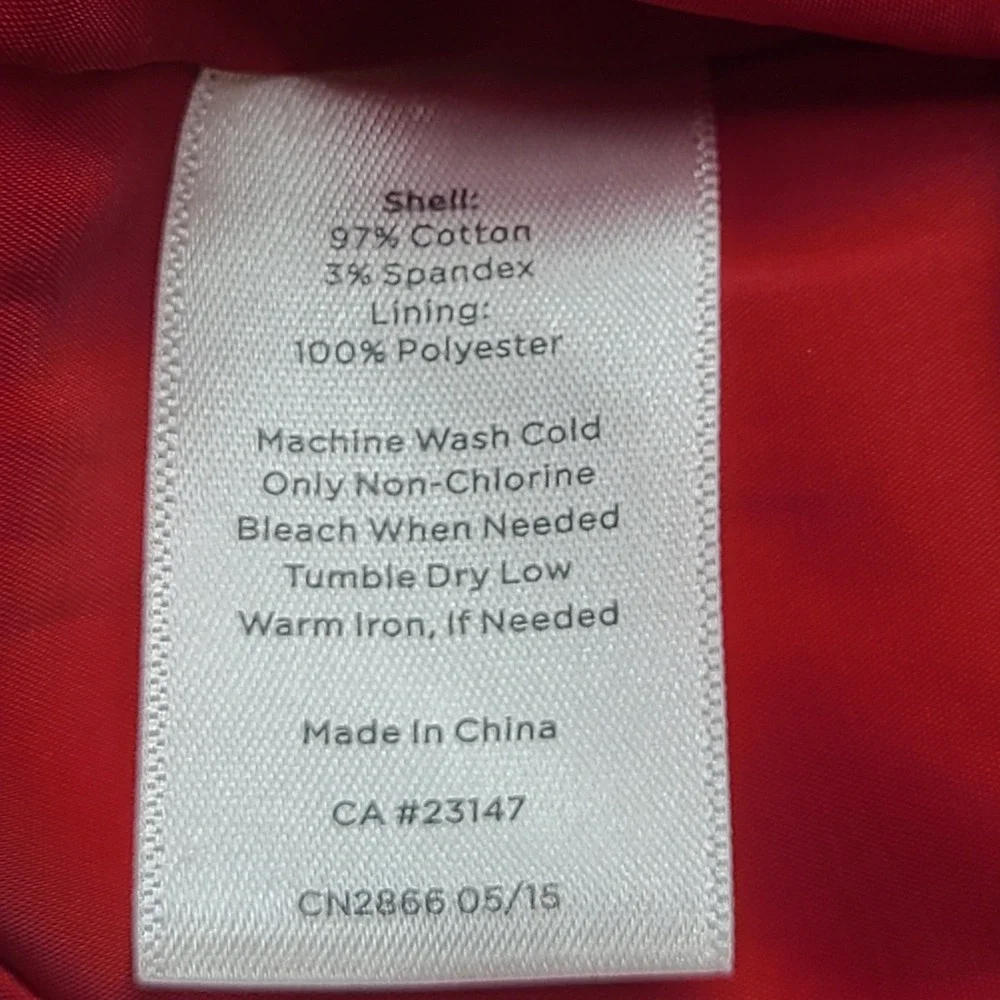 Talbots Skirt Womens 2P Red Excellent Medallion Print A-Line Petite Cotton Blend